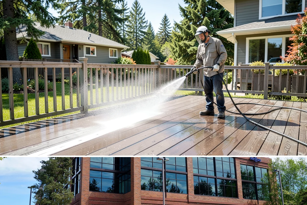 Driveway Brightening in Mountlake Terrace, Snohomish County, WA - Dry summer conditions let brightening treatments perform and the surface dry evenly.