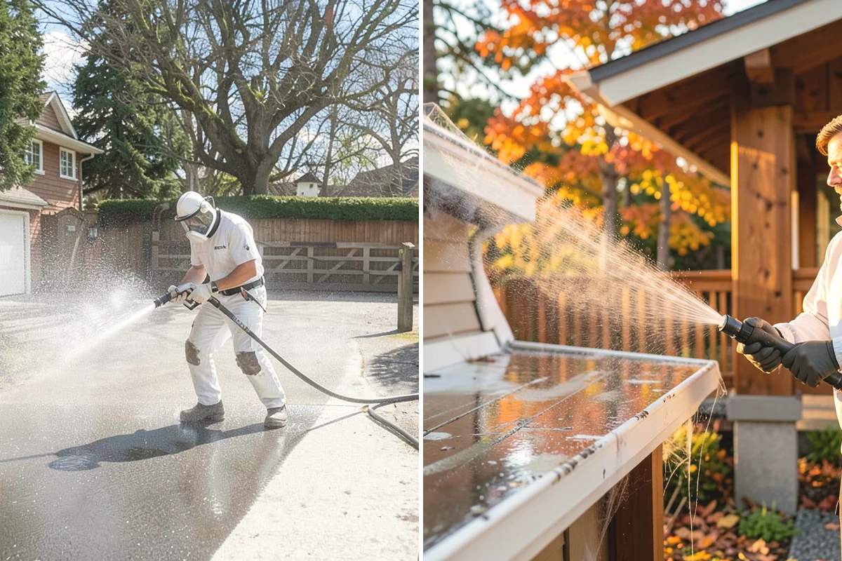 Driveway Brightening in North Bend, King County, WA - Deep-clean the driveway to remove surface buildup