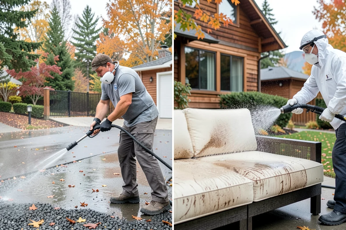 Driveway Brightening in Puyallup, Pierce County, WA - Deep-clean the driveway to remove surface buildup