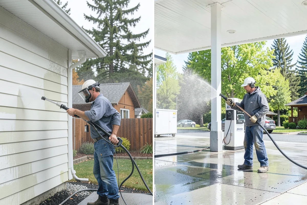 Driveway Brightening in Renton, King County, WA - Deep-clean the driveway to remove surface buildup