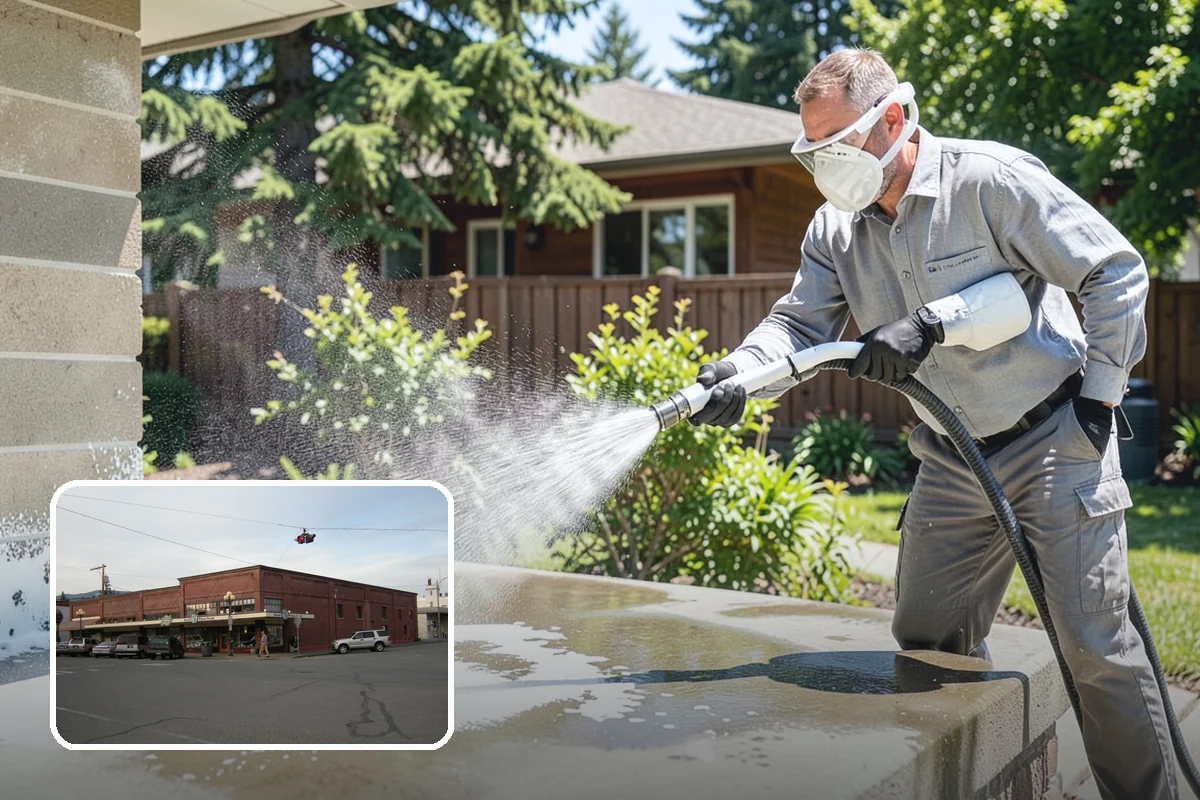 Driveway Brightening in Sedro-Woolley, Skagit County, WA - Evens out blotchy, weather-dulled concrete