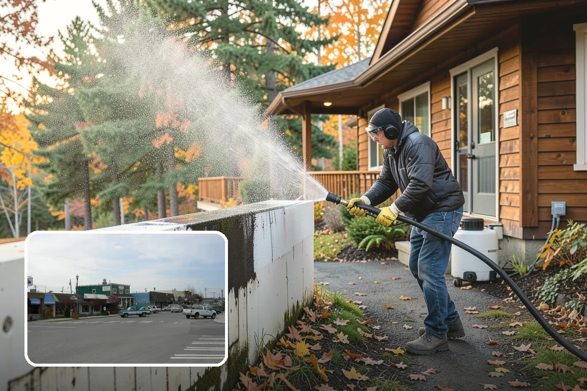 Driveway Brightening in Stanwood, Snohomish County, WA - Evens out blotchy, weather-dulled concrete