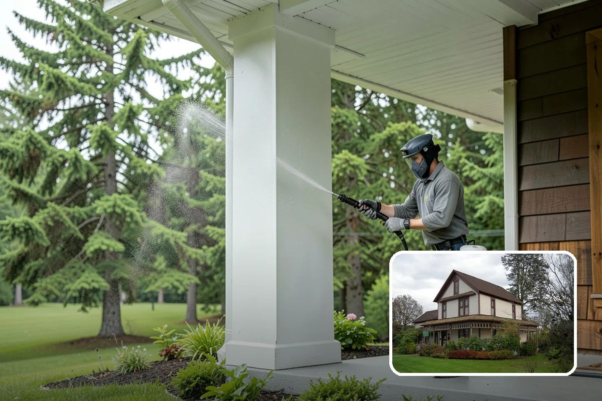 Driveway Brightening in Sumner, Pierce County, WA - Evens out blotchy, weather-dulled concrete