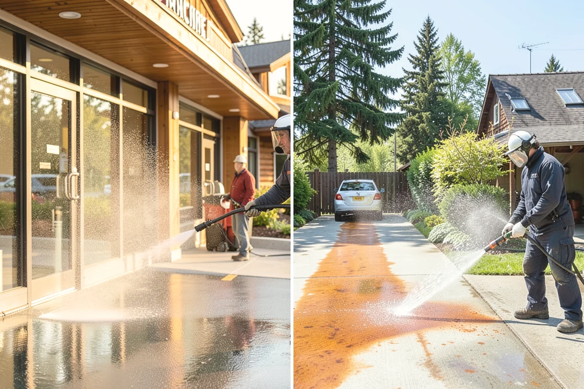 Driveway Brightening in Tacoma, Pierce County, WA - Deep-clean the driveway to remove surface buildup