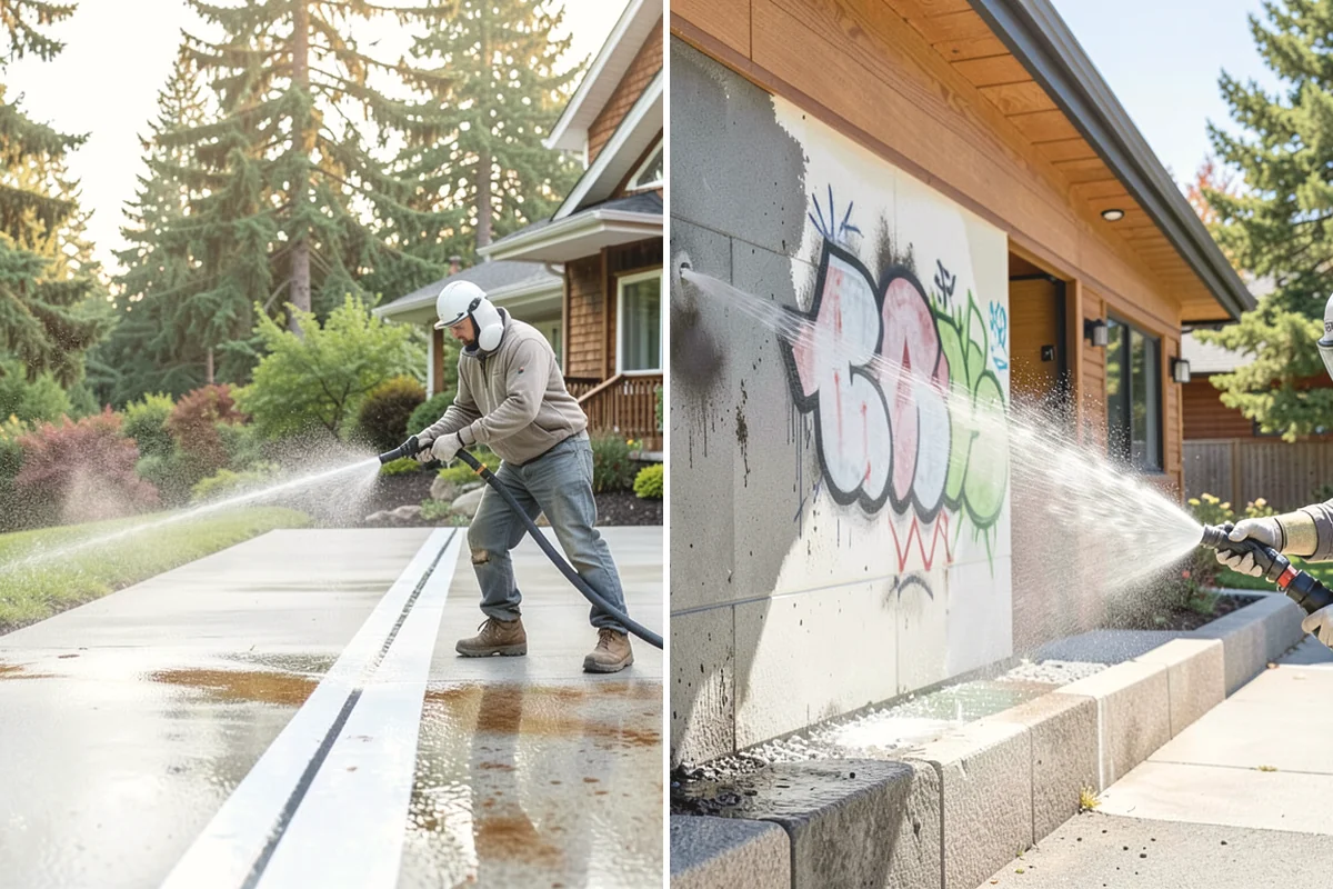 Driveway Brightening in University Place, Pierce County, WA - Deep-clean the driveway to remove surface buildup