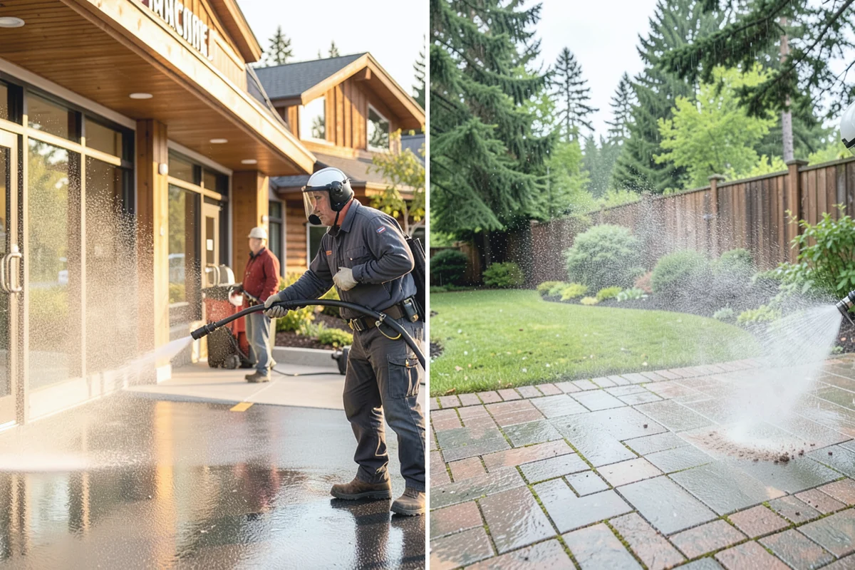 Driveway Brightening in Woodinville, King County, WA - Deep-clean the driveway to remove surface buildup