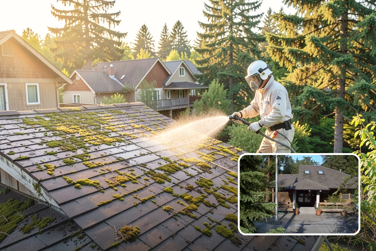 Driveway Brightening in Yarrow Point, King County, WA - Evens out blotchy, weather-dulled concrete