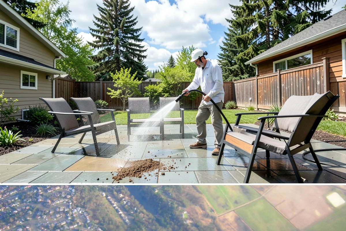 Driveway Gum Removal in Algona, King County, WA - Any dry day works, though warmer conditions soften gum and speed removal.