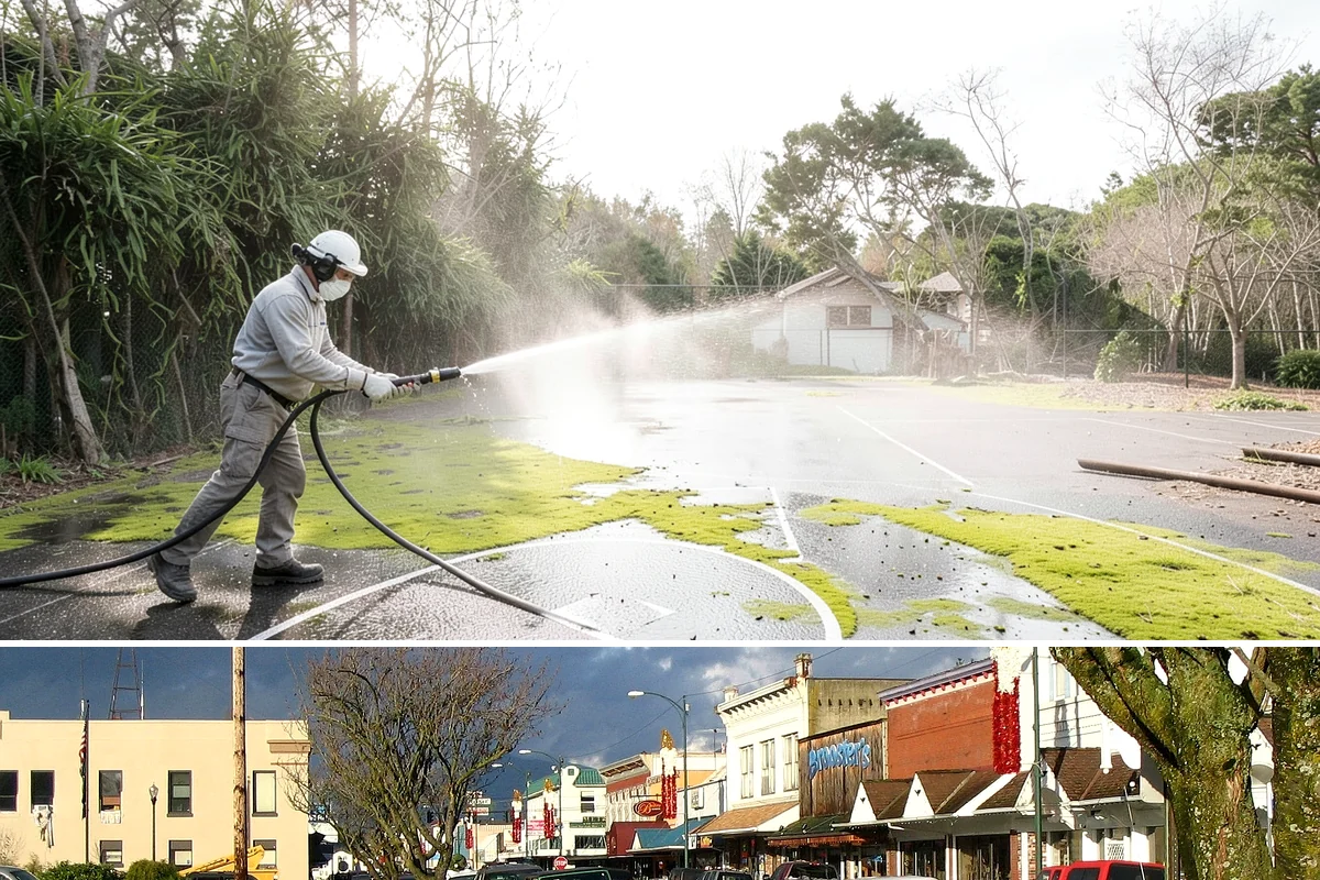 Driveway Gum Removal in Arlington, Snohomish County, WA - Any dry day works, though warmer conditions soften gum and speed removal.