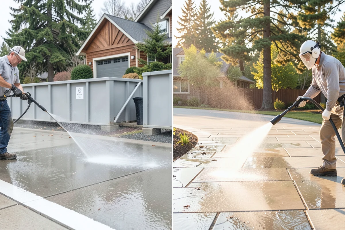 Driveway Gum Removal in Beaux Arts Village, King County, WA - Locate and count the gum deposits