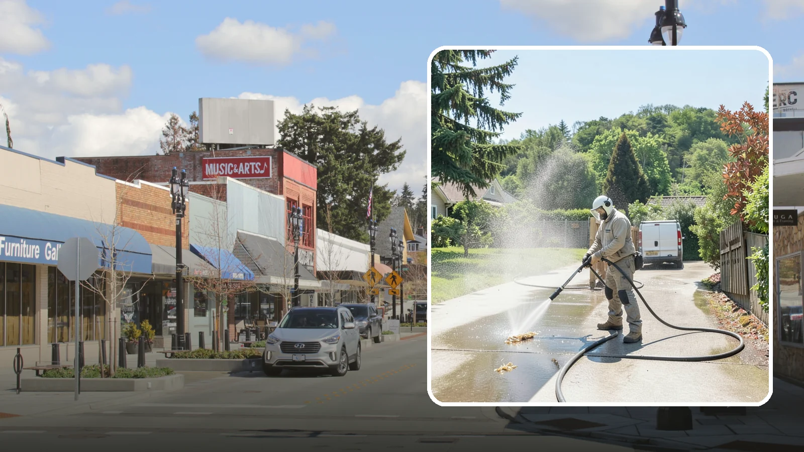 Driveway Gum Removal in Bothell, King County, WA - Removal of stuck-on gum that hardens onto driveways and entry areas in high-foot-traffic spots.