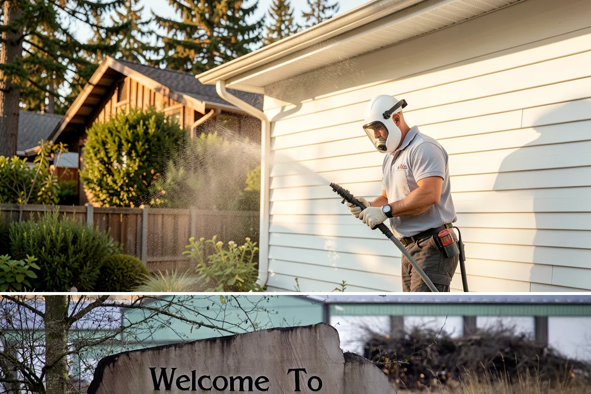 Driveway Gum Removal in Buckley, Pierce County, WA - Any dry day works, though warmer conditions soften gum and speed removal.