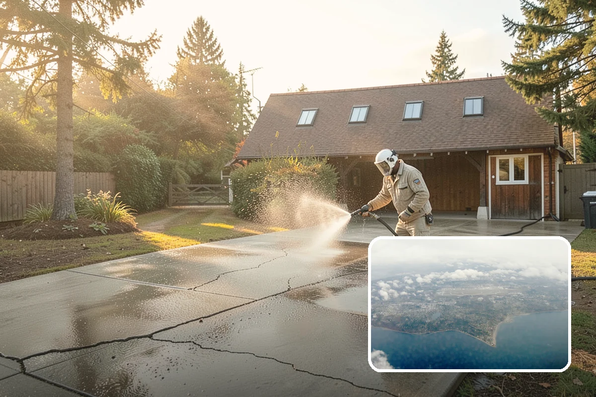 Driveway Gum Removal in Burien, King County, WA - Removes hardened gum without leaving residue