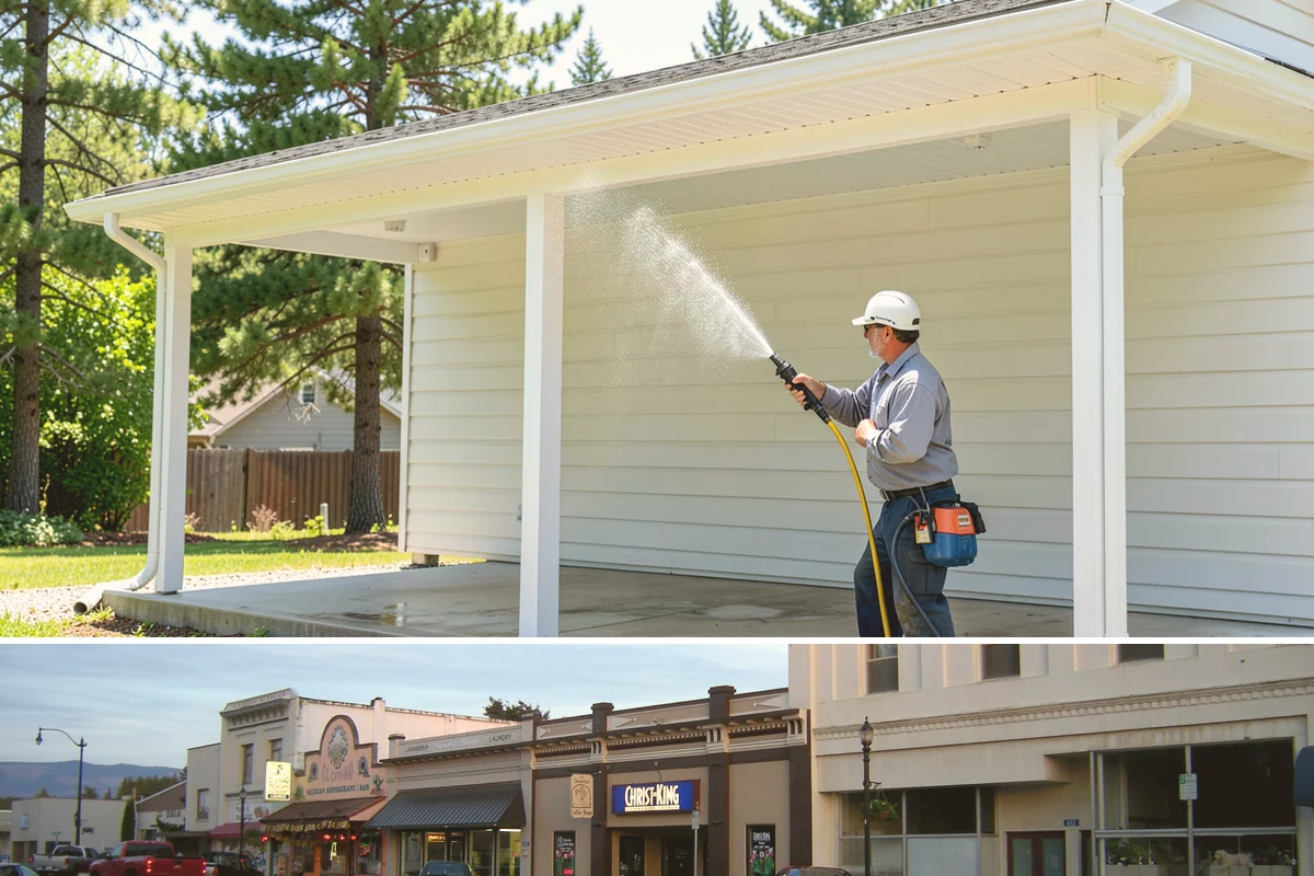 Driveway Gum Removal in Burlington, Skagit County, WA - Any dry day works, though warmer conditions soften gum and speed removal.