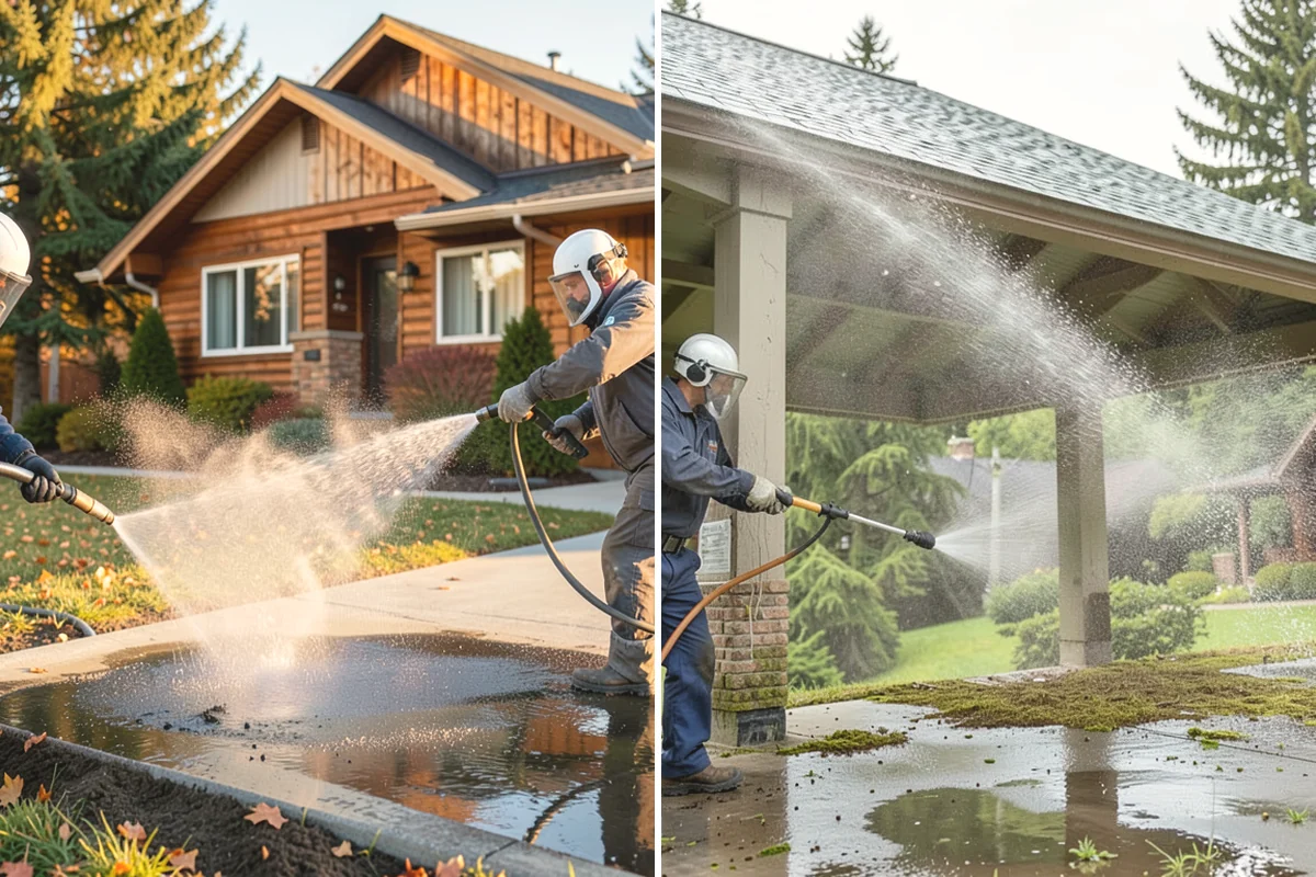 Driveway Gum Removal in Duvall, King County, WA - Locate and count the gum deposits