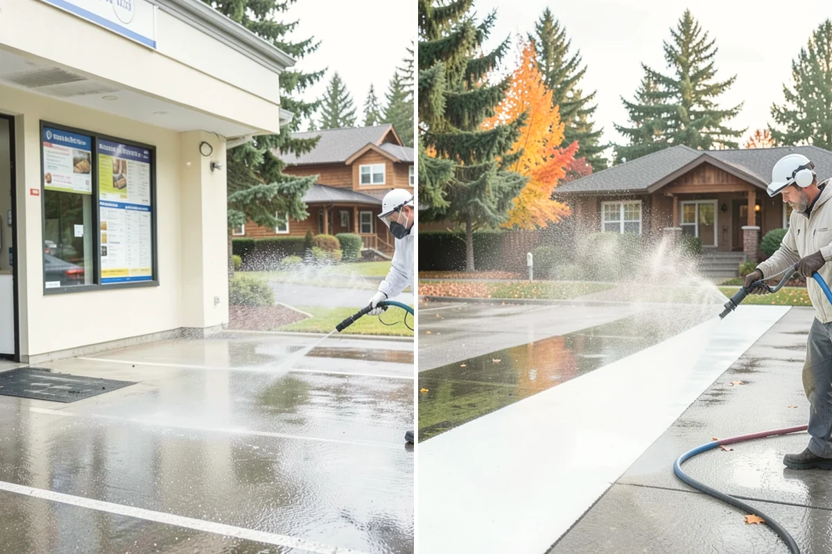 Driveway Gum Removal in Edgewood, Pierce County, WA - Locate and count the gum deposits