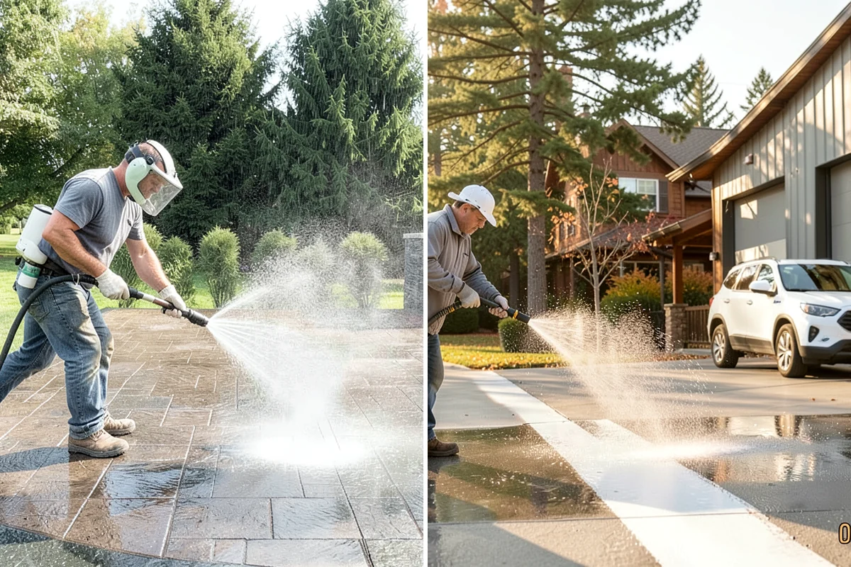 Driveway Gum Removal in Fircrest, Pierce County, WA - Locate and count the gum deposits