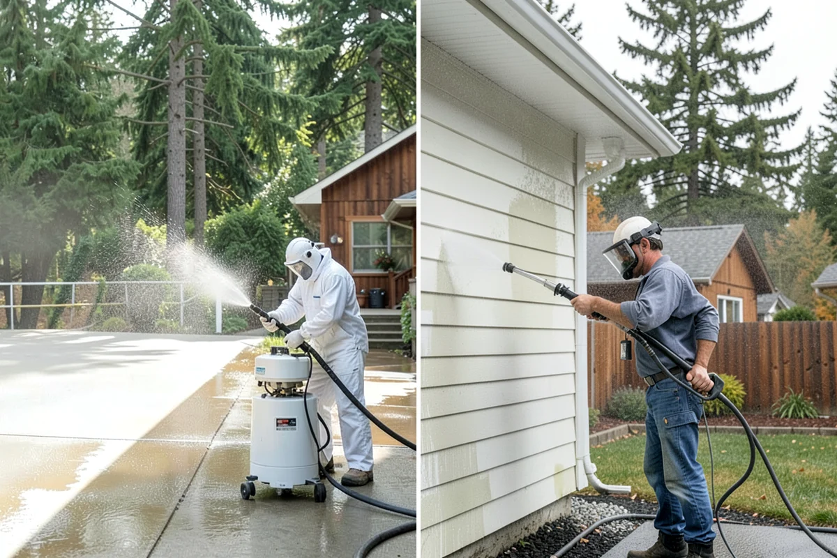 Driveway Gum Removal in Hunts Point, King County, WA - Locate and count the gum deposits
