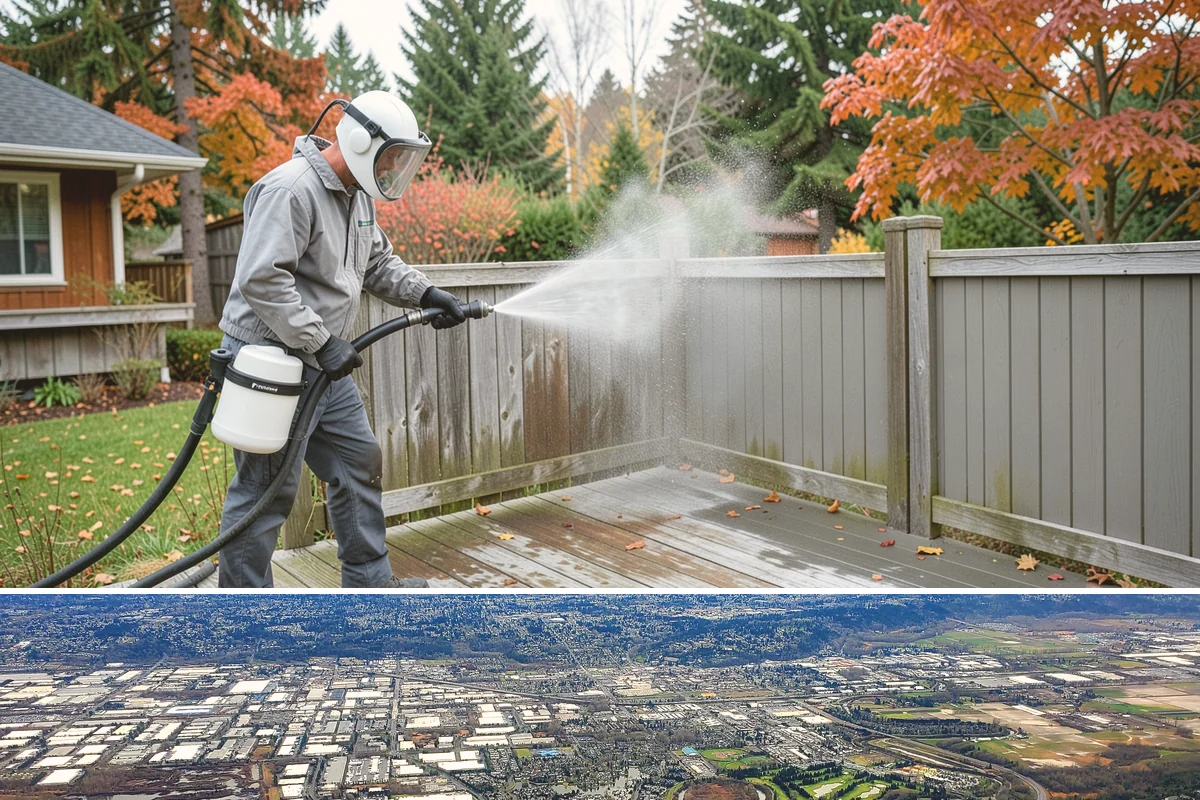Driveway Gum Removal in Kent, King County, WA - Any dry day works, though warmer conditions soften gum and speed removal.