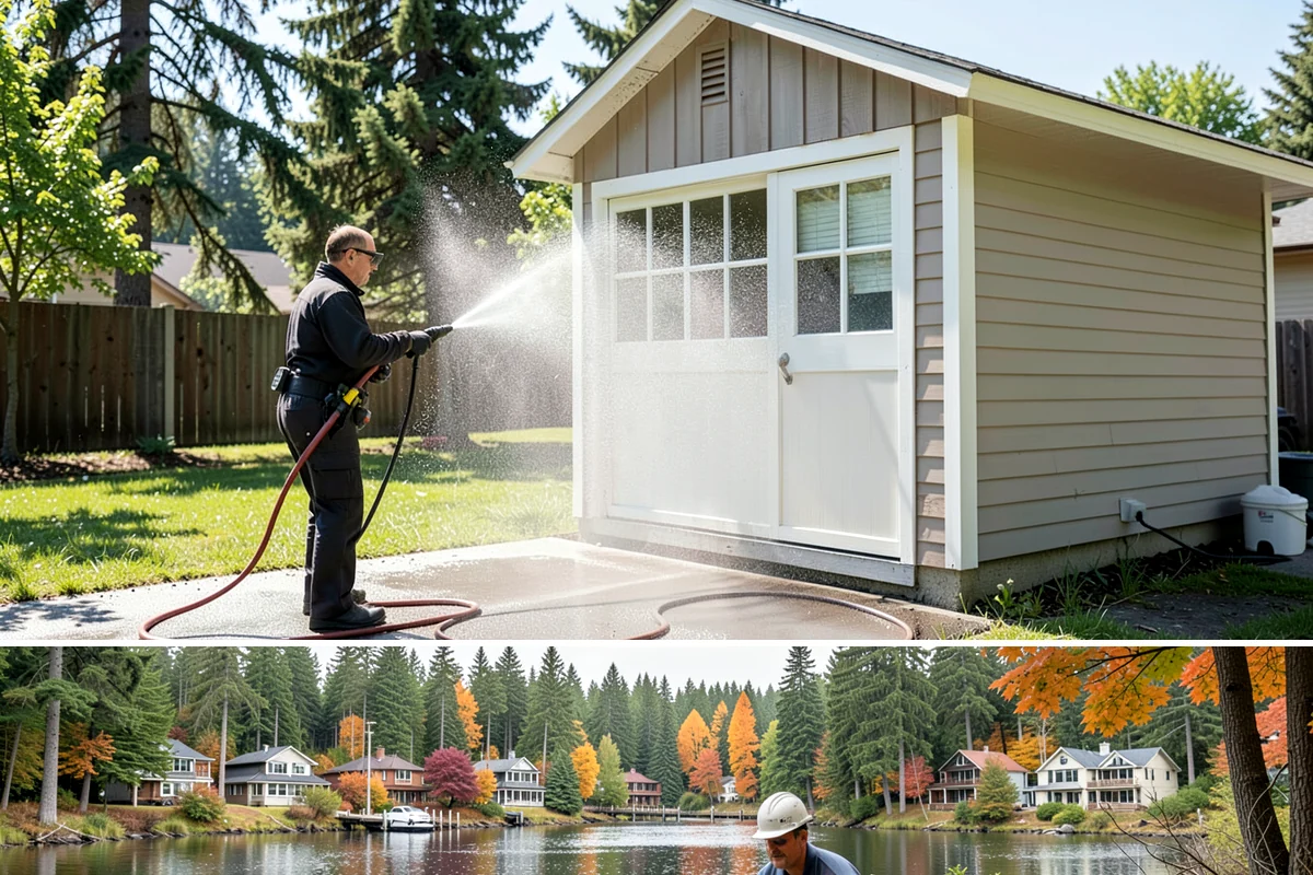 Driveway Gum Removal in La Conner, Skagit County, WA - Any dry day works, though warmer conditions soften gum and speed removal.