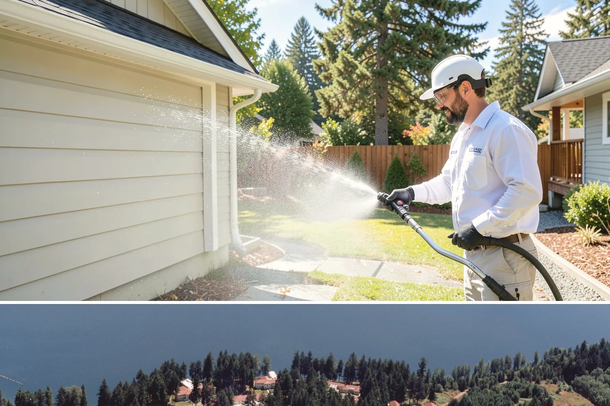 Driveway Gum Removal in Lakewood, Pierce County, WA - Any dry day works, though warmer conditions soften gum and speed removal.
