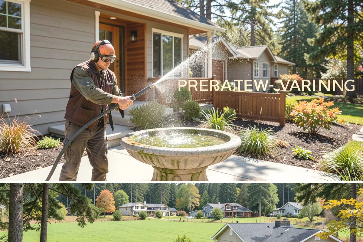Driveway Gum Removal in Lyman, Skagit County, WA - Any dry day works, though warmer conditions soften gum and speed removal.