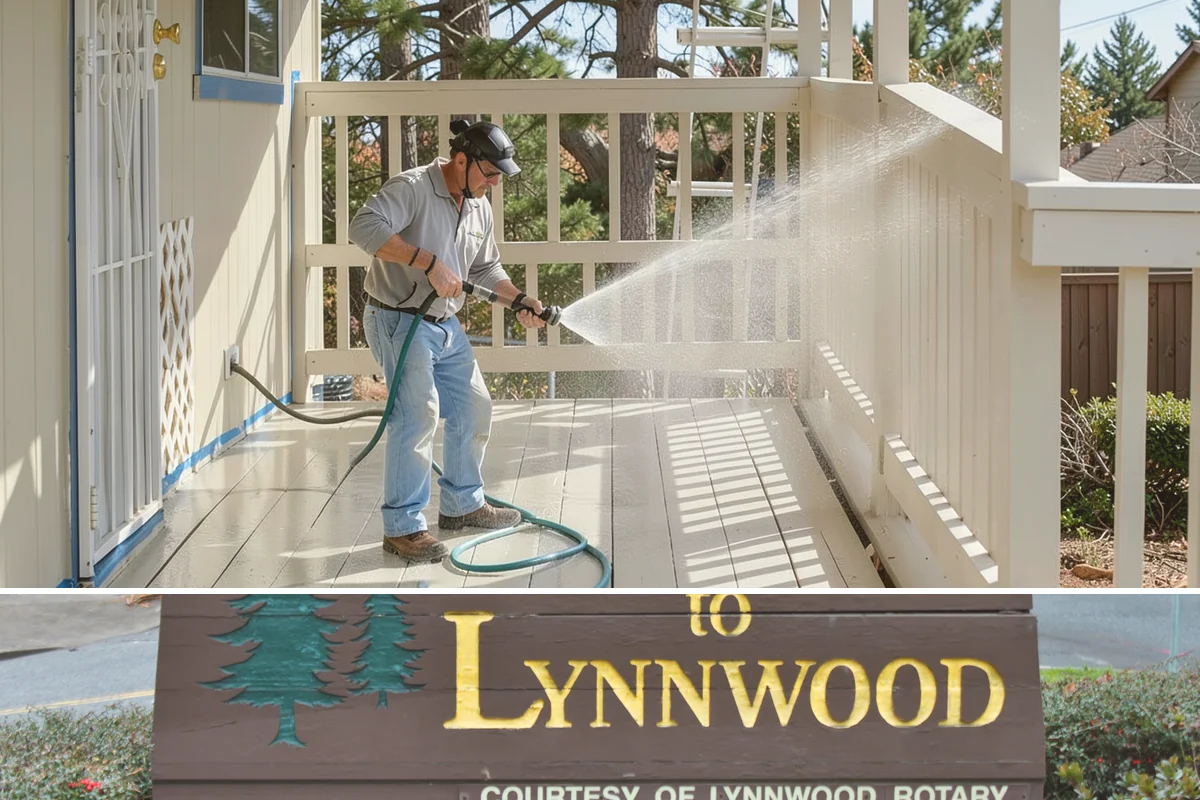 Driveway Gum Removal in Lynnwood, Snohomish County, WA - Any dry day works, though warmer conditions soften gum and speed removal.