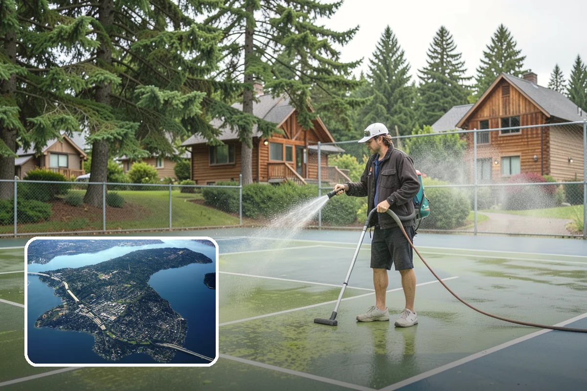Driveway Gum Removal in Mercer Island, King County, WA - Removes hardened gum without leaving residue