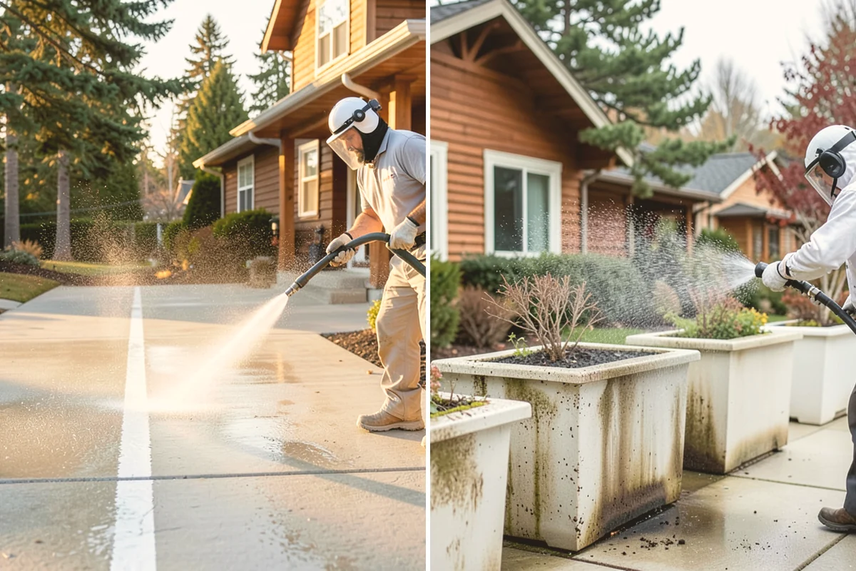 Driveway Gum Removal in Milton, King County, WA - Locate and count the gum deposits
