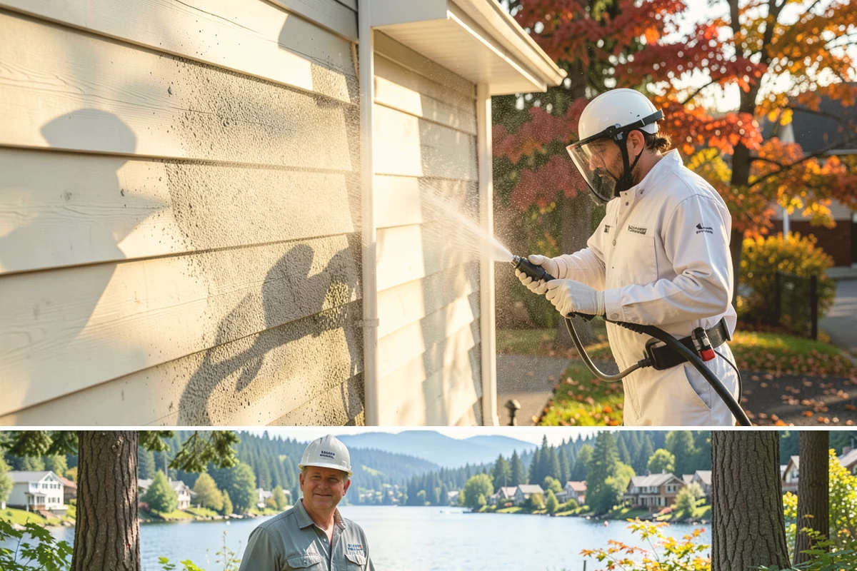 Driveway Gum Removal in Milton, King County, WA - Any dry day works, though warmer conditions soften gum and speed removal.