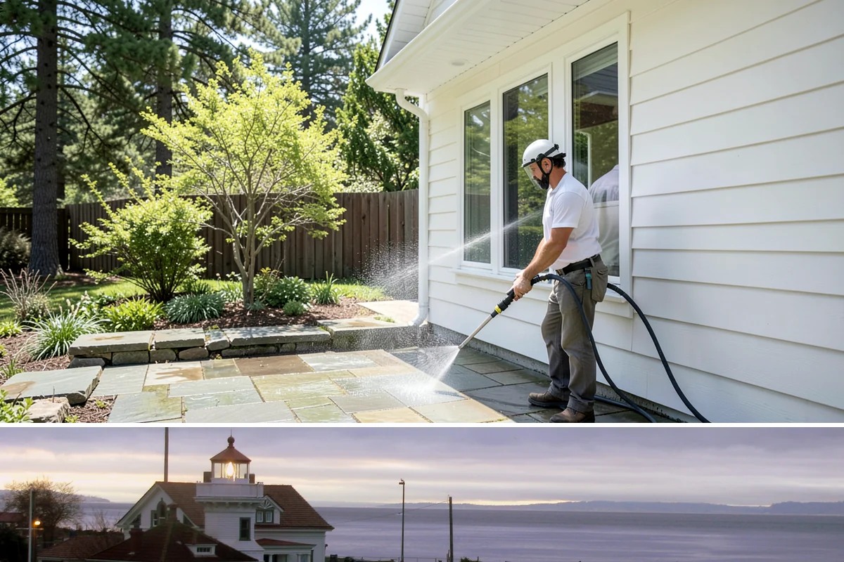 Driveway Gum Removal in Mukilteo, Snohomish County, WA - Any dry day works, though warmer conditions soften gum and speed removal.