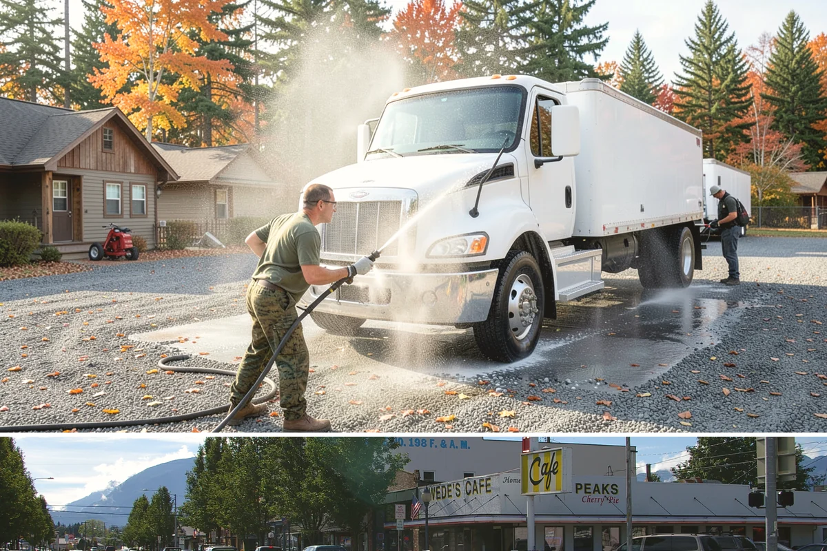 Driveway Gum Removal in North Bend, King County, WA - Any dry day works, though warmer conditions soften gum and speed removal.