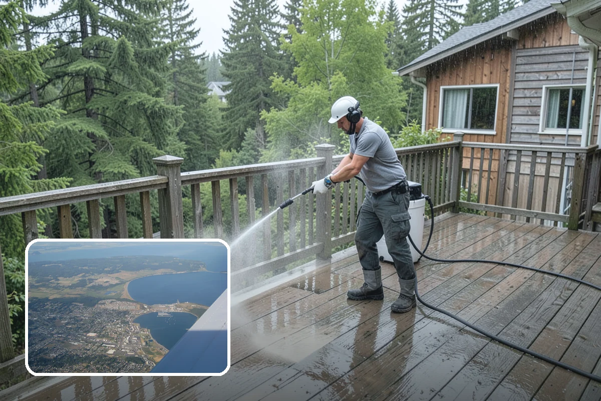 Driveway Gum Removal in Oak Harbor, Island County, WA - Removes hardened gum without leaving residue