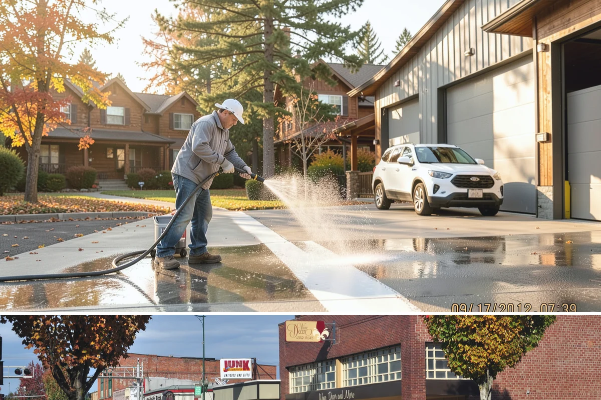 Driveway Gum Removal in Puyallup, Pierce County, WA - Any dry day works, though warmer conditions soften gum and speed removal.