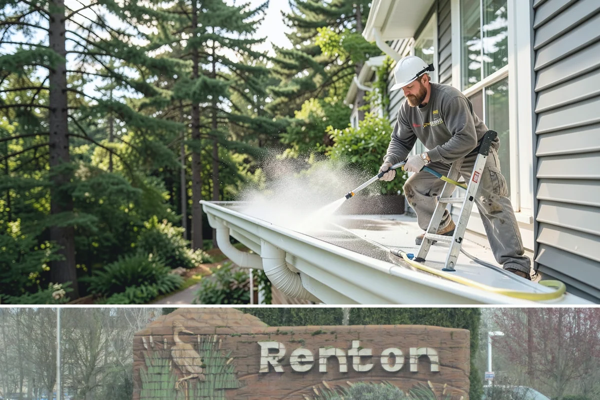 Driveway Gum Removal in Renton, King County, WA - Any dry day works, though warmer conditions soften gum and speed removal.