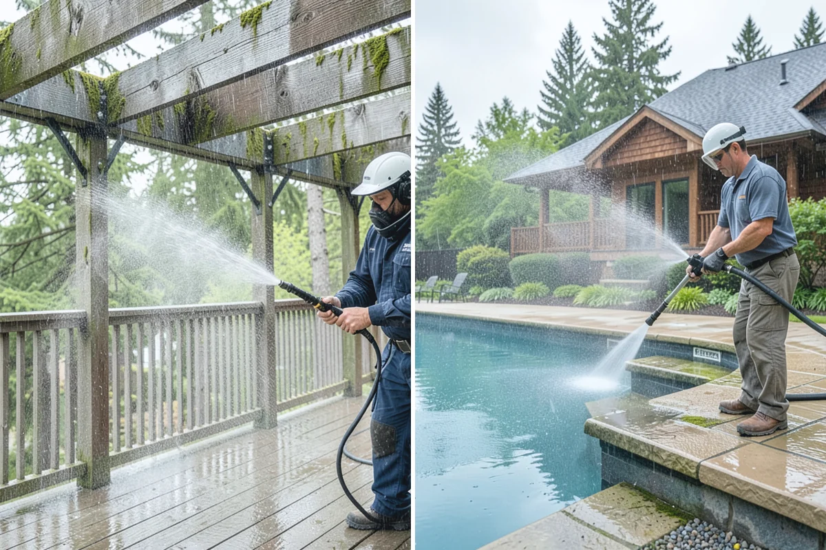 Driveway Gum Removal in Roy, Pierce County, WA - Locate and count the gum deposits