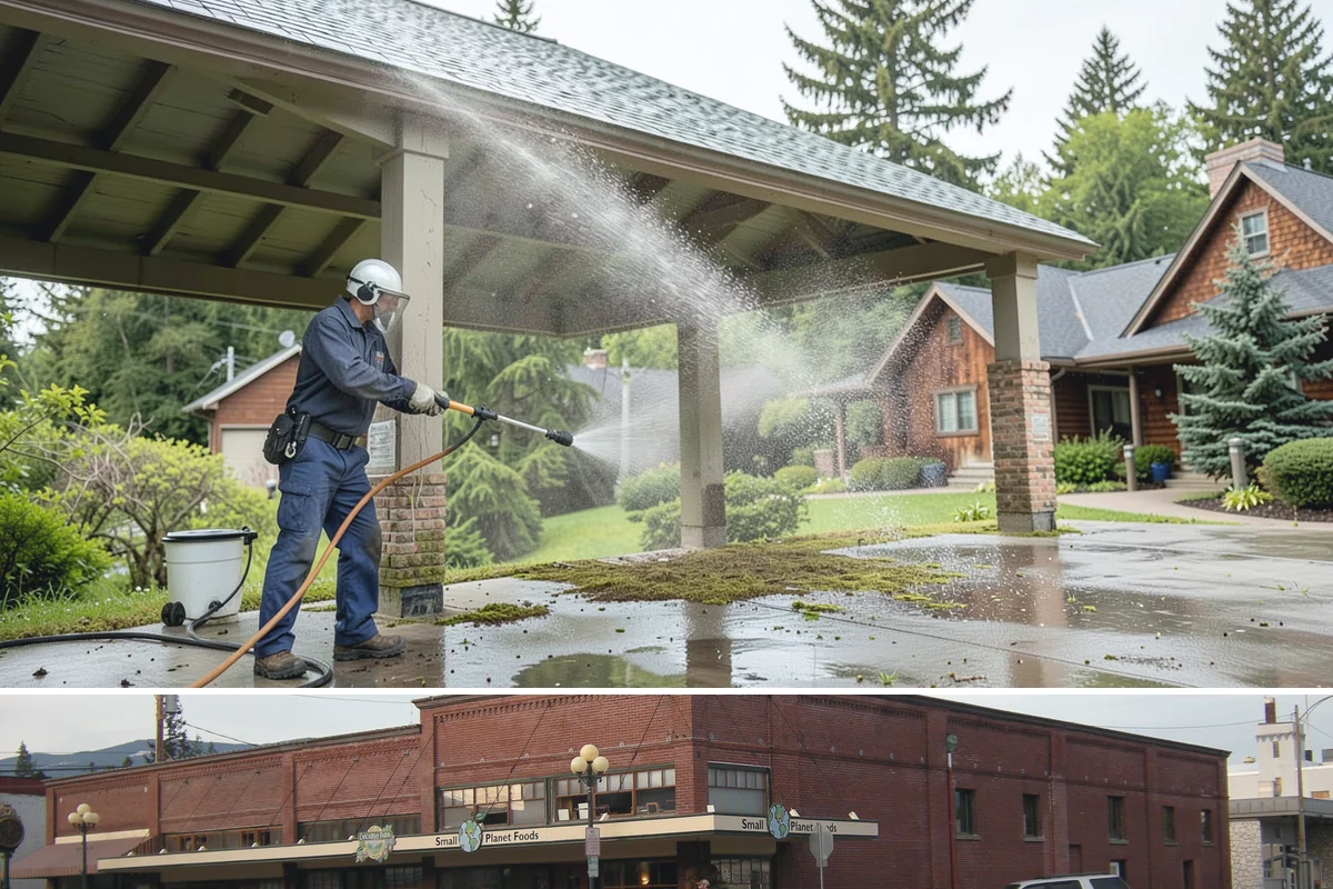 Driveway Gum Removal in Sedro-Woolley, Skagit County, WA - Any dry day works, though warmer conditions soften gum and speed removal.