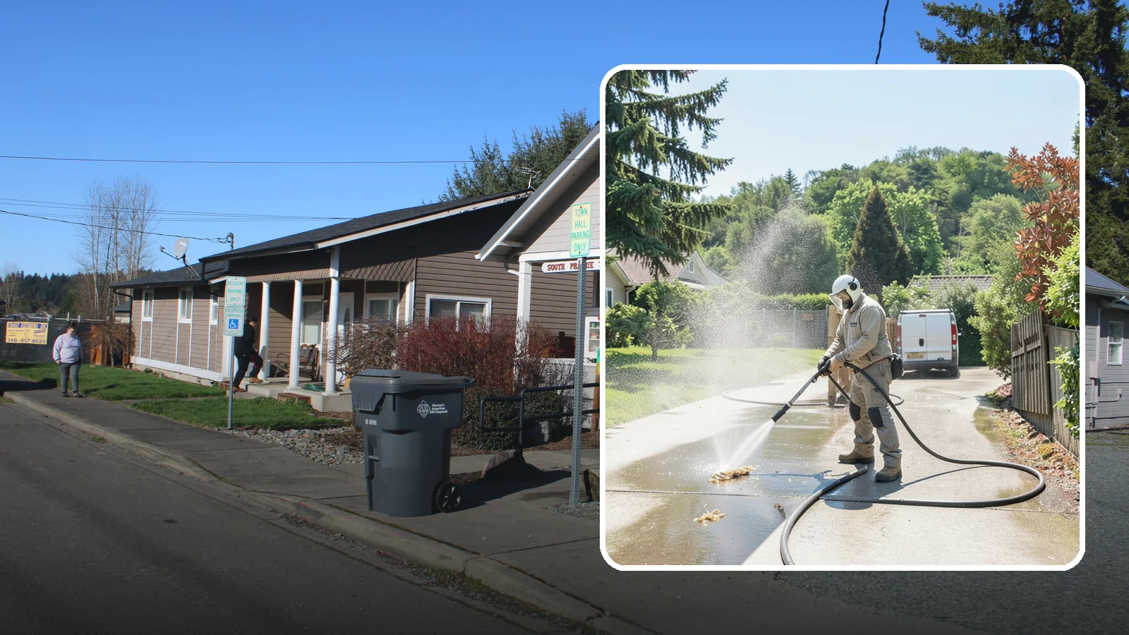 Driveway Gum Removal in South Prairie, Pierce County, WA - Removal of stuck-on gum that hardens onto driveways and entry areas in high-foot-traffic spots.