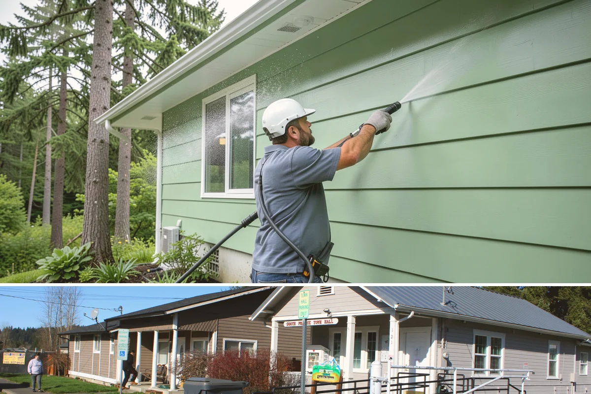 Driveway Gum Removal in South Prairie, Pierce County, WA - Any dry day works, though warmer conditions soften gum and speed removal.