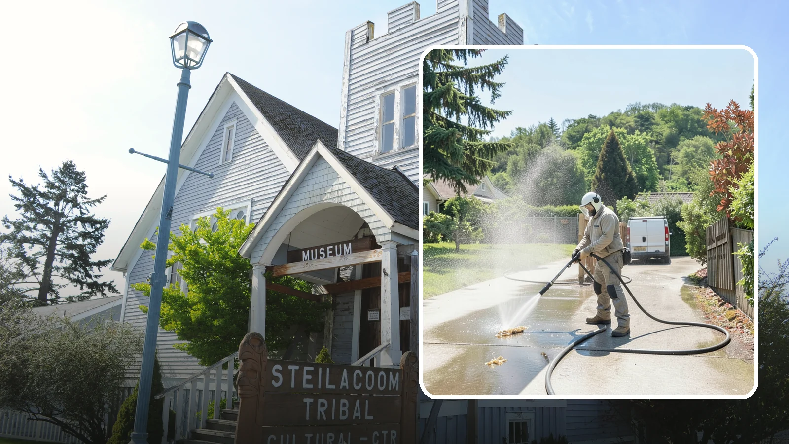 Driveway Gum Removal in Steilacoom, Pierce County, WA - Removal of stuck-on gum that hardens onto driveways and entry areas in high-foot-traffic spots.