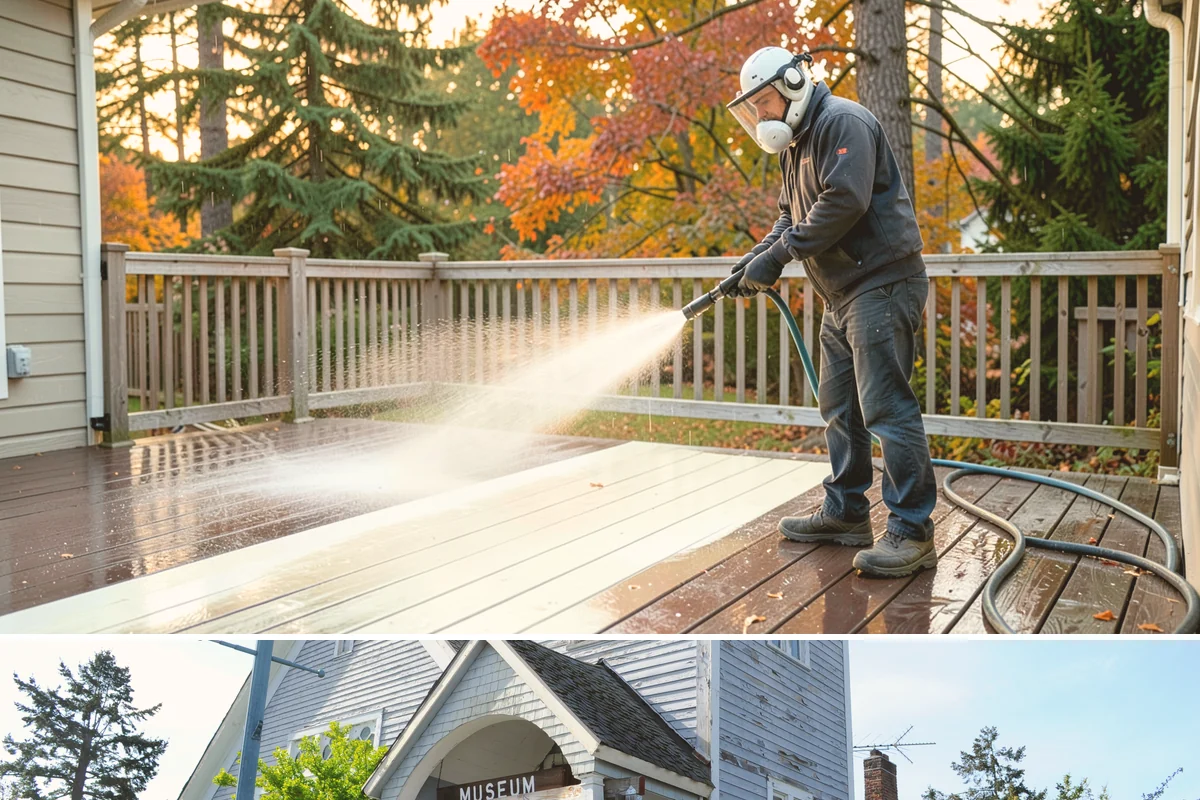 Driveway Gum Removal in Steilacoom, Pierce County, WA - Any dry day works, though warmer conditions soften gum and speed removal.