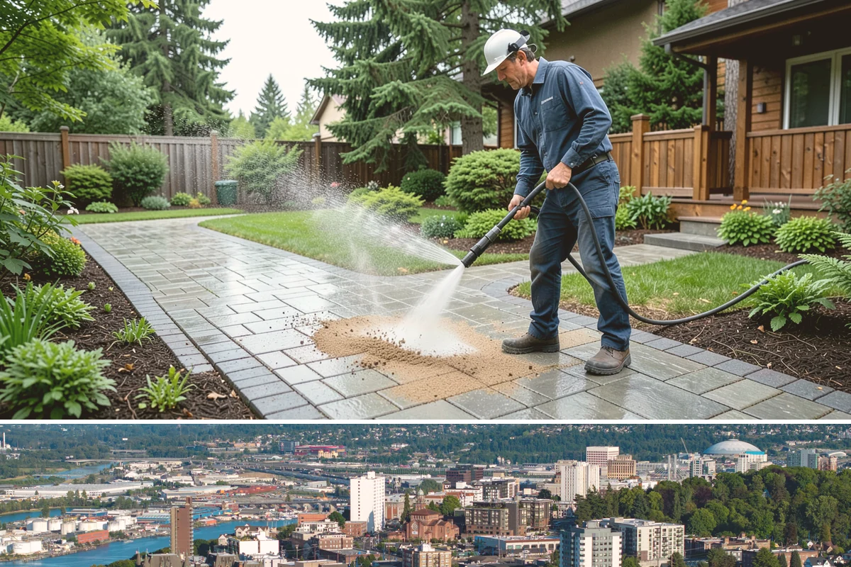 Driveway Gum Removal in Tacoma, Pierce County, WA - Any dry day works, though warmer conditions soften gum and speed removal.