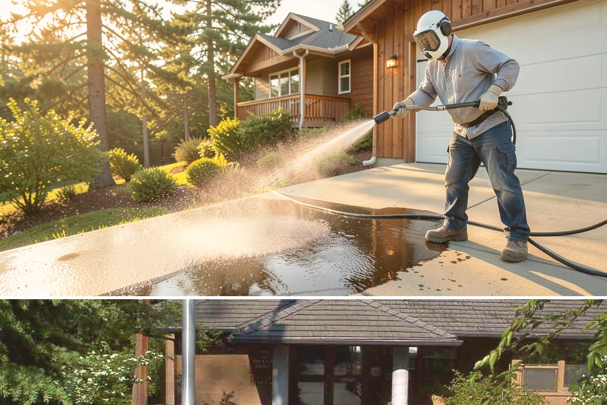 Driveway Gum Removal in Yarrow Point, King County, WA - Any dry day works, though warmer conditions soften gum and speed removal.