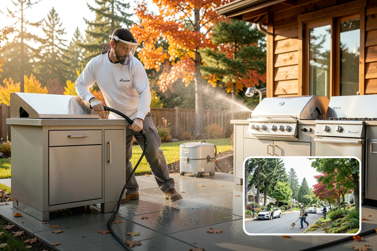 Driveway Oil Stain Removal in Beaux Arts Village, King County, WA - Draws penetrated oil out of porous concrete