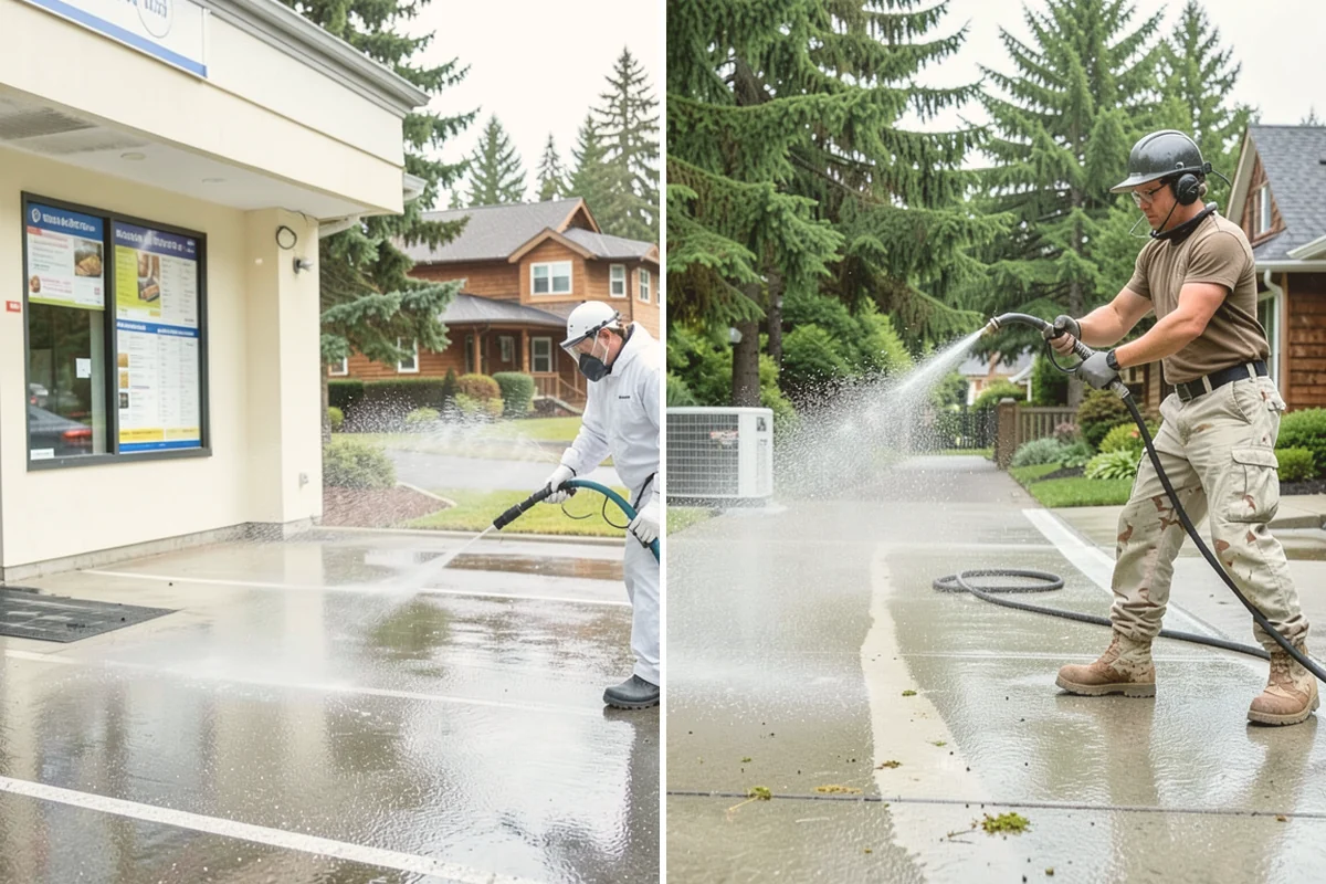 Driveway Oil Stain Removal in Bellevue, King County, WA - Assess the age and depth of the oil staining