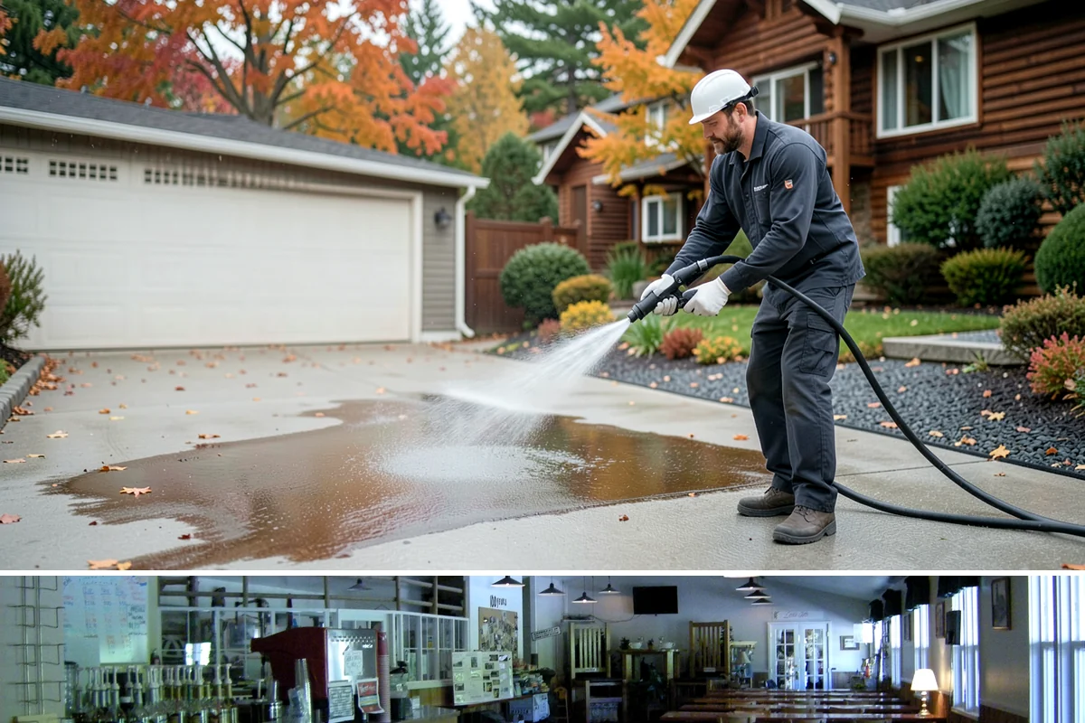 Driveway Oil Stain Removal in Black Diamond, King County, WA - Warmer summer temperatures help degreasers work faster and lift oil more effectively.