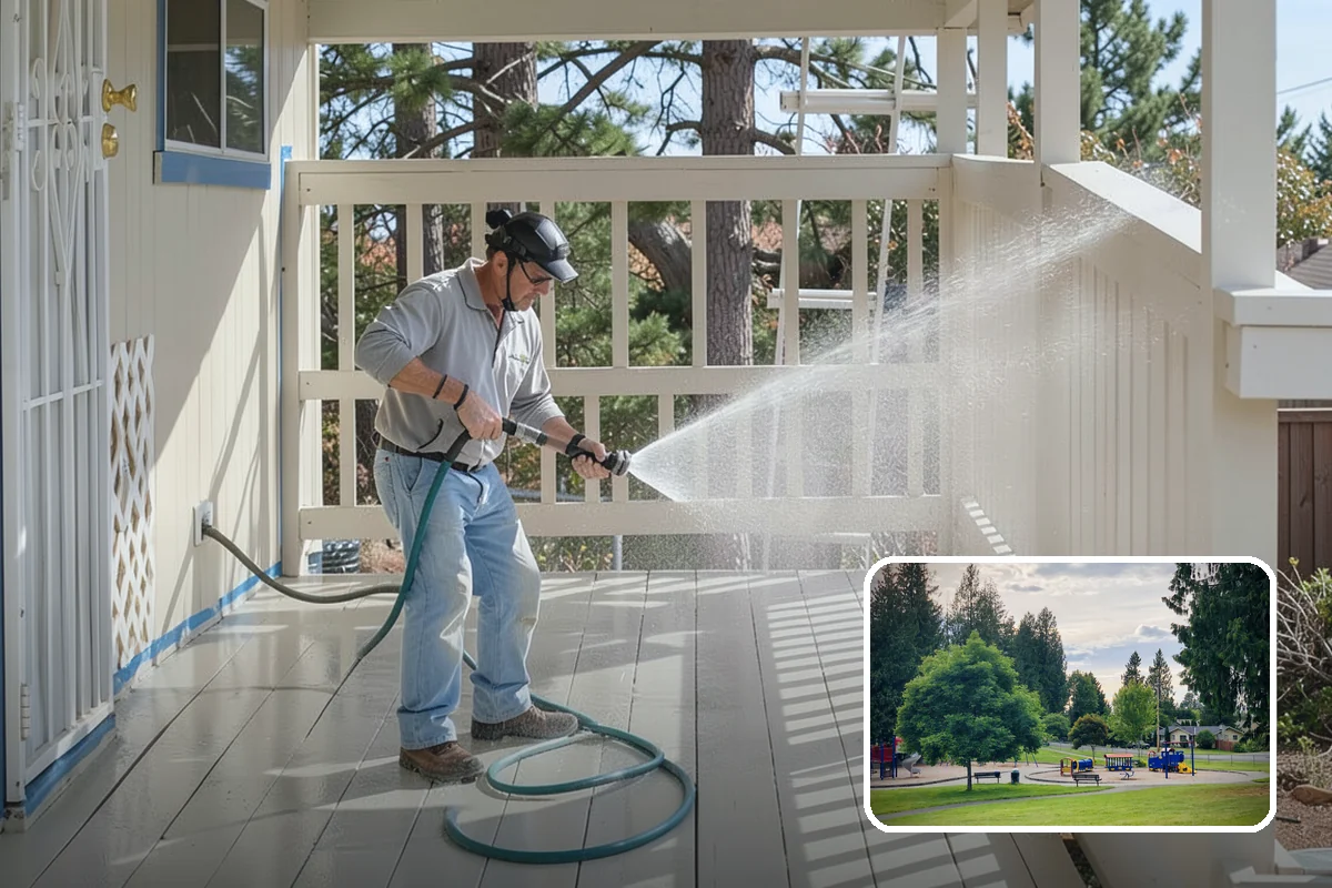 Driveway Oil Stain Removal in Bonney Lake, Pierce County, WA - Draws penetrated oil out of porous concrete