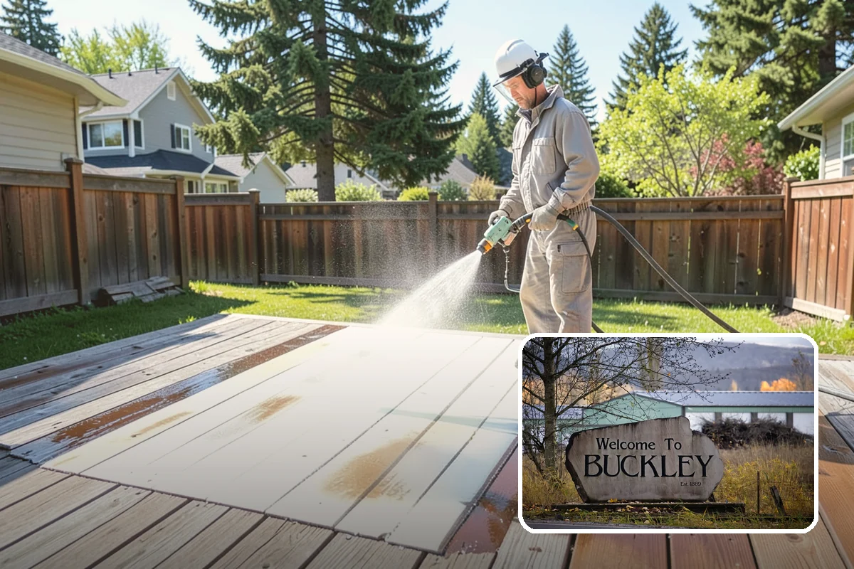 Driveway Oil Stain Removal in Buckley, Pierce County, WA - Draws penetrated oil out of porous concrete