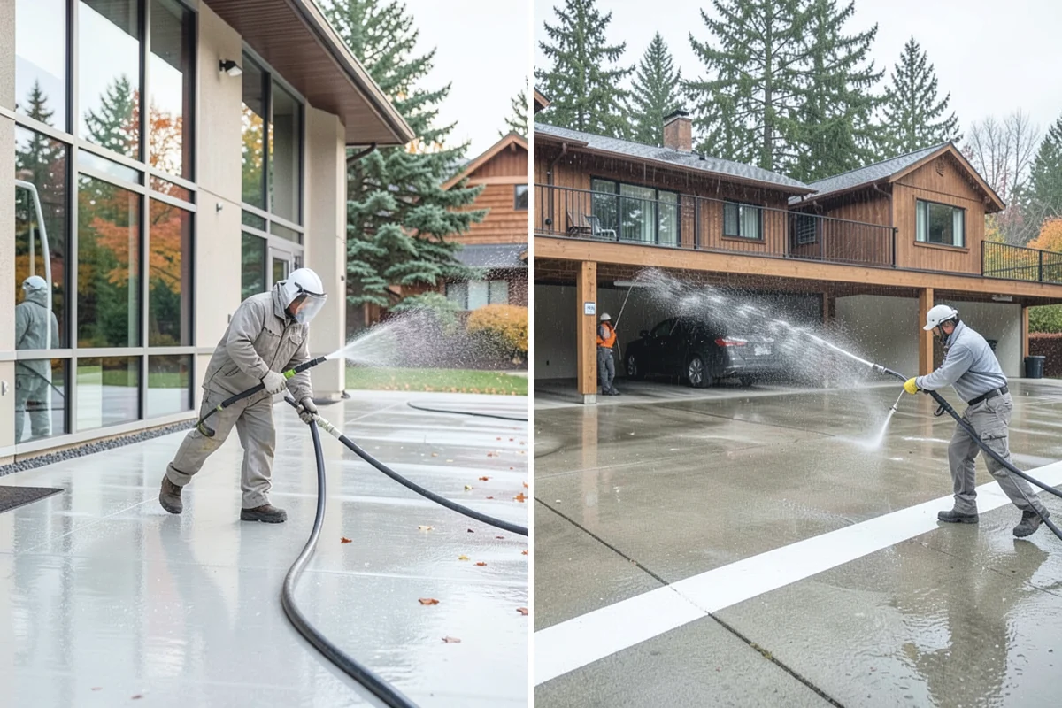 Driveway Oil Stain Removal in Buckley, Pierce County, WA - Assess the age and depth of the oil staining
