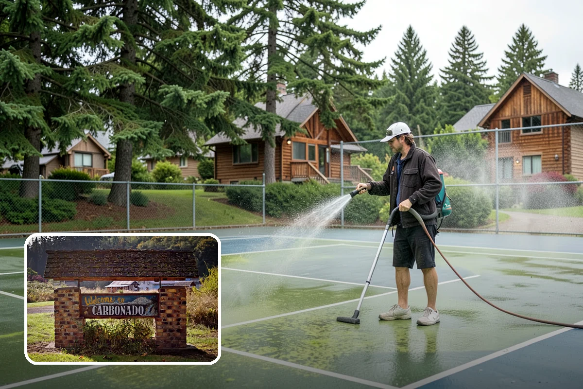 Driveway Oil Stain Removal in Carbonado, Pierce County, WA - Draws penetrated oil out of porous concrete